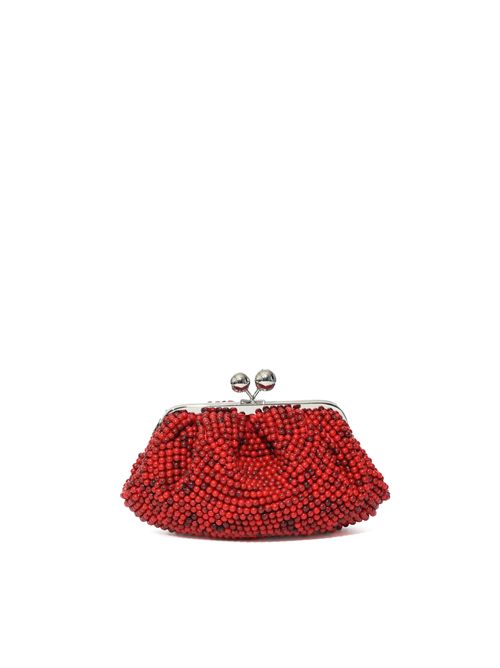 Borsa Pasticcino Bag small WKAESCHIMO con perle in resina ricamate Corallo WEEKEND MAX MARA | 2615511085600003